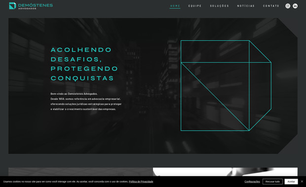 Demóstenes Adv.: Criação do novo wesbite do escritório de advocacia.