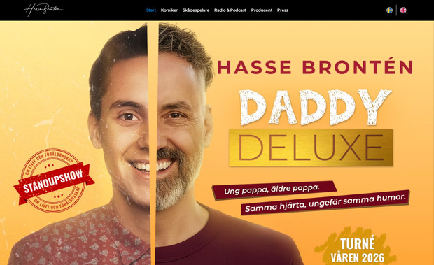 Hasse Bronten: Hasse Brontén samlar en av Sveriges mest folkkära komiker, känd för sin smarta humor, sin varma energi och sina träffsäkra berättelser från både scenen och livet. Vi har byggt en modern och personlig webbplats som lyfter hans turnéer, poddar och bokningar – utformad för att stärka varumärket och göra det enkelt för arrangörer och fans att följa honom.