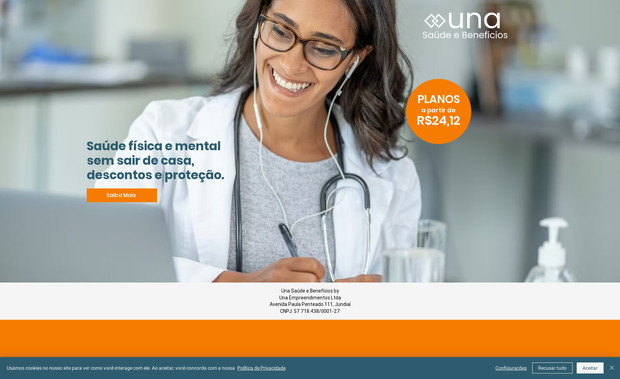 Una Saúde Benefícios: Desenvolvimento de Website Institucional para startup de telemedicina seguindo o guide de marca e wireframe que o cliente enviou.