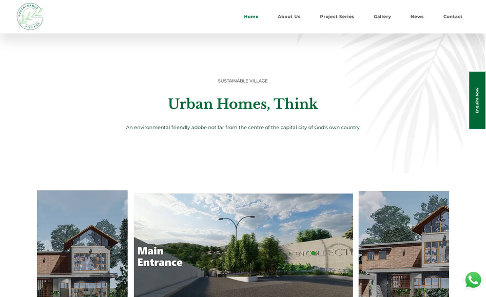 Sustainable Village: Green Collective Villages is a sustainable living initiative focused on eco-friendly communities and organic farming. We developed this website to highlight their commitment to a greener lifestyle, showcasing projects, sustainable practices, and community-driven efforts. Explore their vision for a sustainable future and learn about the impact they're making on the environment and local communities