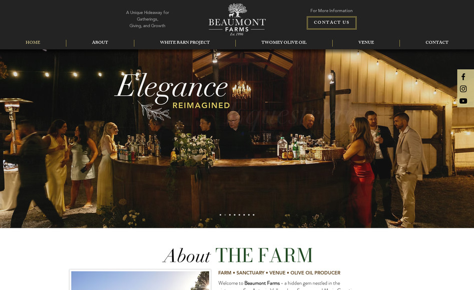 Beaumont Farms: Partial logo development, copy development, SEO development, web design & build.