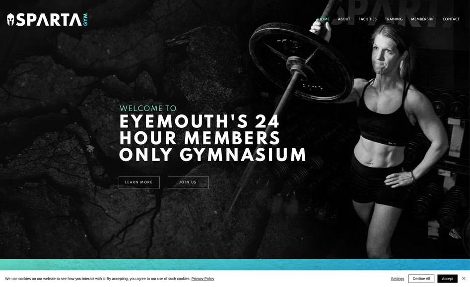 Sparta Gym: Created a brand new website for Sparta Gym. They didn't have any digital presence so we created all the design from scratch and helped develop the key messaging.