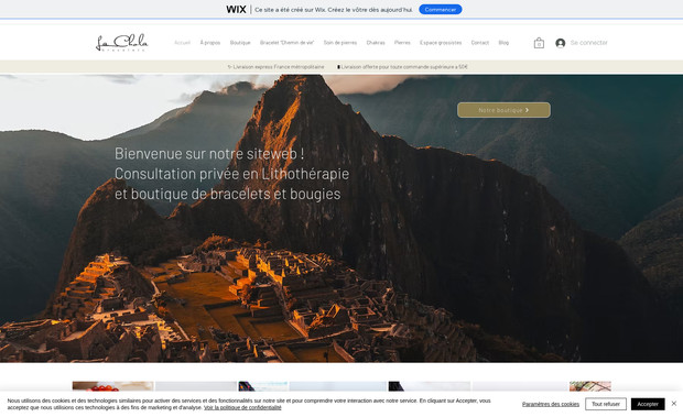 La Chola bracelets: Refonte de ce siteweb de vente de prestation et bracelet spécialisé en lithothérapie. 