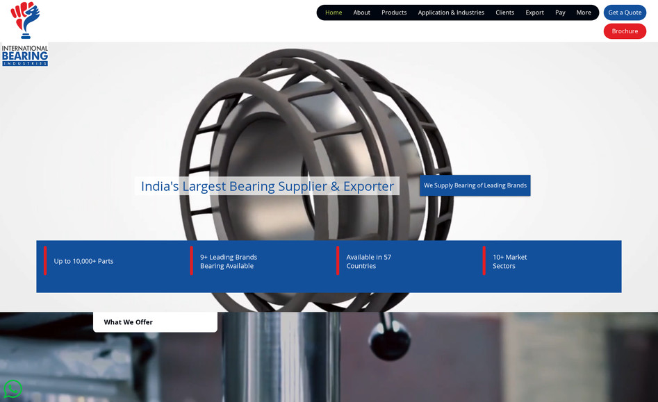 International Bearing Ind. Top Bearing Exporters In India: 
