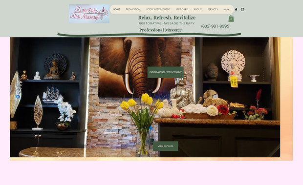 River Oaks Thai : We created a marketing web site and online booking system that has transformed the business operations.  They utilize the Wix bookings for scheduling staff and making customer appointments. 