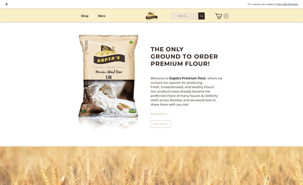 Guptas Flour: Ecommerce Food Website