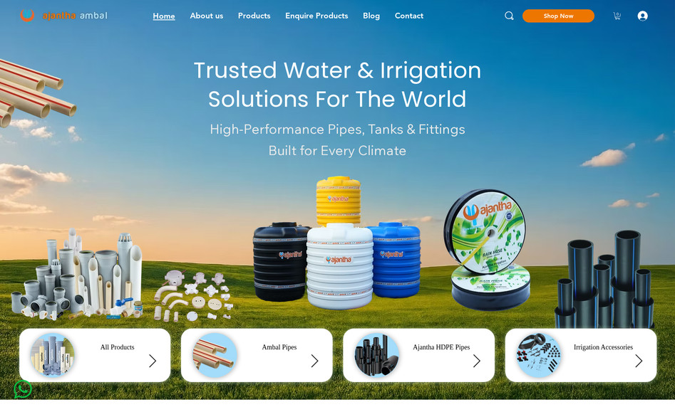 Ajantha Plast: Ajantha Plast is a leading manufacturer and supplier of high-quality plastic piping and irrigation solutions designed to support agriculture, infrastructure, and water management needs. Established with a commitment to innovation and durability, the company specializes in the production of PVC, uPVC, HDPE, and LLDPE pipes, along with fittings, irrigation accessories, conduit pipes, and water storage tanks that meet diverse industrial and agricultural requirements