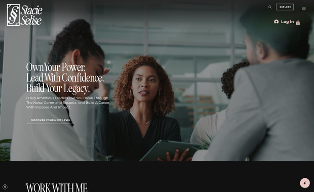 Stacie Selise: PHOTOGRAPHY, BRANDING & WEB DESIGN: Designed and developed a professional website for Stacie Selise, a visionary leader and consultant, to showcase her expertise and 4S Framework. The site positions her brand with authority and elegance, featuring a blog for thought leadership, service details, and speaking engagement highlights. Built with a clean, modern layout to reflect her credibility and connect with ambitious professionals and organizations. 