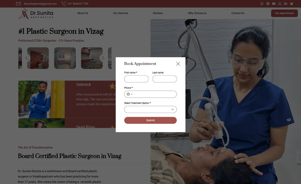 Dr. Sunita Ghanta: Plastic Surgeon website