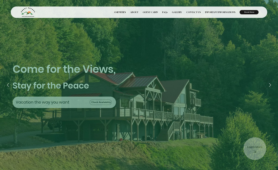 Great Escape: A rental vacation house with extras. Is advanced website with everything needs include logo and SEO. People can book to the dates when is available direcly from the website.