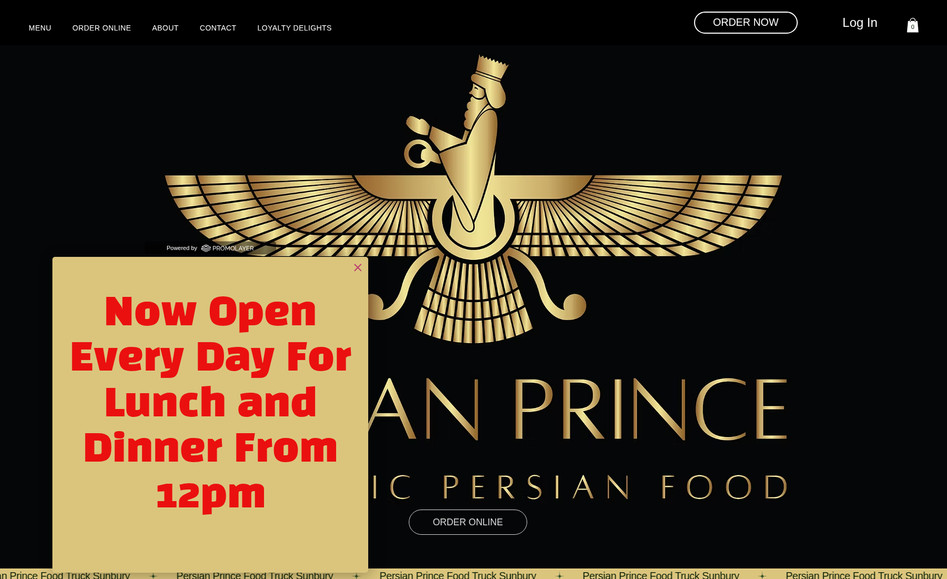 Persian Prince: A Food truck business with online ordering