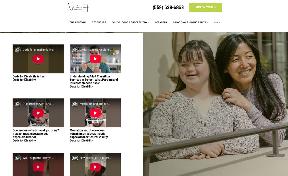 Nh Consulting: Designed and built site based on clients content and discussions about how the site should look and feel. 