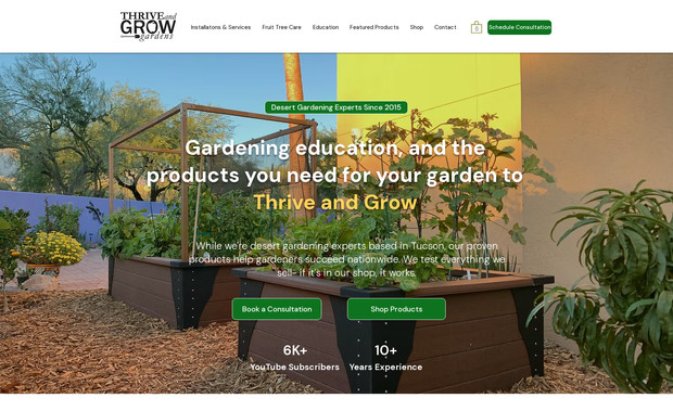 ThriveAndGrowGardens: Customizing and managing WiX store.