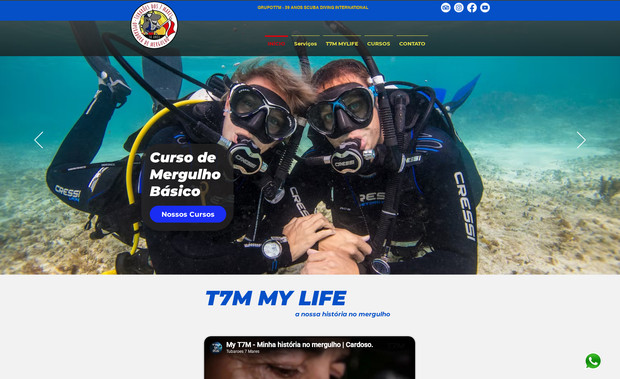 Tubarões 7 Mares: Redesign geral de Site