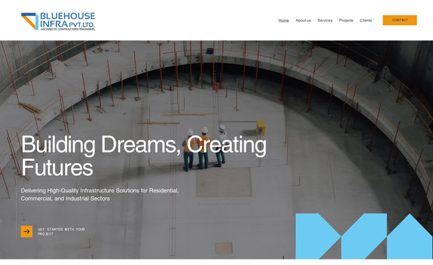 Bluehouse Infra Pvt. Ltd.: Website made using Wix Studio for an Architecture Firm