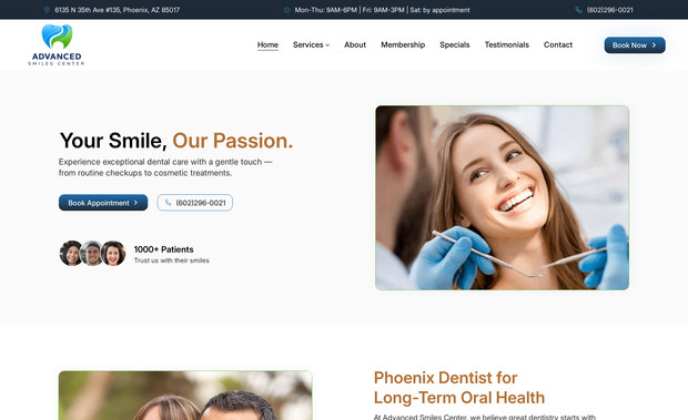 Dental Clinic: Wix Studio Site - Classic User-Friendly Dental Website