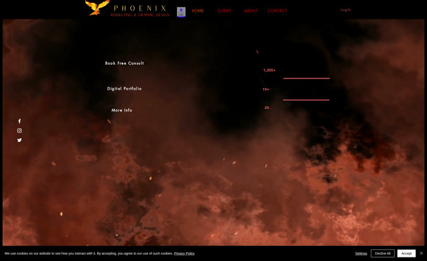 Phoenix Designs: My own fully customized website 