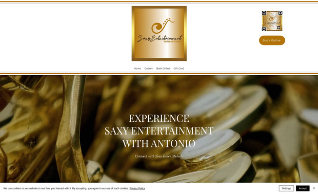 Saxy Ent w/Antonio: Website Creation and Custom Logo