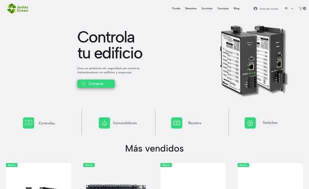 joulesgreen.mx: Bajo un concepto minimalista, basandonos en la mejor experiencia de usuario UX/UI. Se logro darle identidad a la marca con un logo que denota el objetivo de Joulesgreen como referente en su área