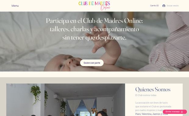 Club de Madres ONLINE: Desarrollo de Website + SEO 