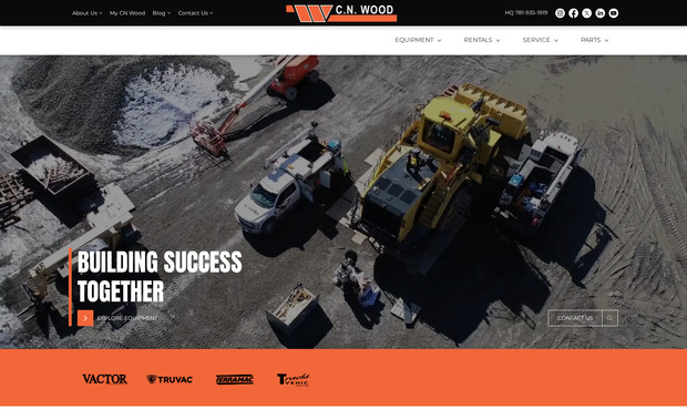 CN Wood | Business Equipment & Supply: Complete new design using Wis Studio. This project also including custom Velo coding creating advanced menu and filters for Zip codes and functionality 