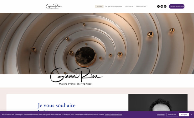 Gianni Hypnose: Site web pour Praticien en Hypnose SAJECE.