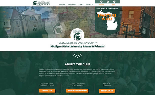 Saginaw Spartans Alumni: Complete design.