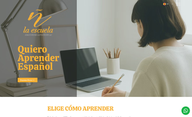 La Escuela: Plataforma Educacional com Área do Aluno e Conteúdo Complementar.

Desenvolvimento de site para a professora de espanhol responsável pela LA ESCUELA, com foco na expansão das aulas virtuais, tanto individuais quanto em grupo. O projeto foi estruturado para apoiar o crescimento da atuação online, com navegação clara e recursos pensados para facilitar a experiência do aluno.

O site conta com uma área exclusiva para cada estudante, onde é possível acompanhar as turmas e atividades em que está matriculado, além de acessar a agenda para remarcações de aulas de forma prática e autônoma.

Complementando a proposta educacional, o site também oferece uma seção de conteúdo aberto ao público, com divulgação de eventos culturais, livros e filmes indicados como atividades extracurriculares, fortalecendo o vínculo com a comunidade e enriquecendo a jornada de aprendizagem.
