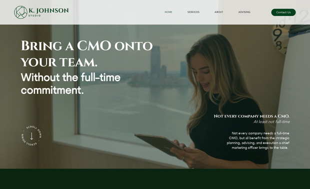 K. Johnson Studio: Transform your business with top-tier strategic marketing, getting what you need, when you need it. Worry less, achieve more.