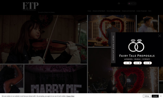 Fairy Tale Proposals: We created a bespoke booking system tailored for the perfect wedding proposal, complete with the flexibility to add optional extras! We enhanced the user experience, streamlining the process and introducing immediate booking or payment options. For those making significant investments, we understand the importance of initiating a conversation prior to confirming their booking.