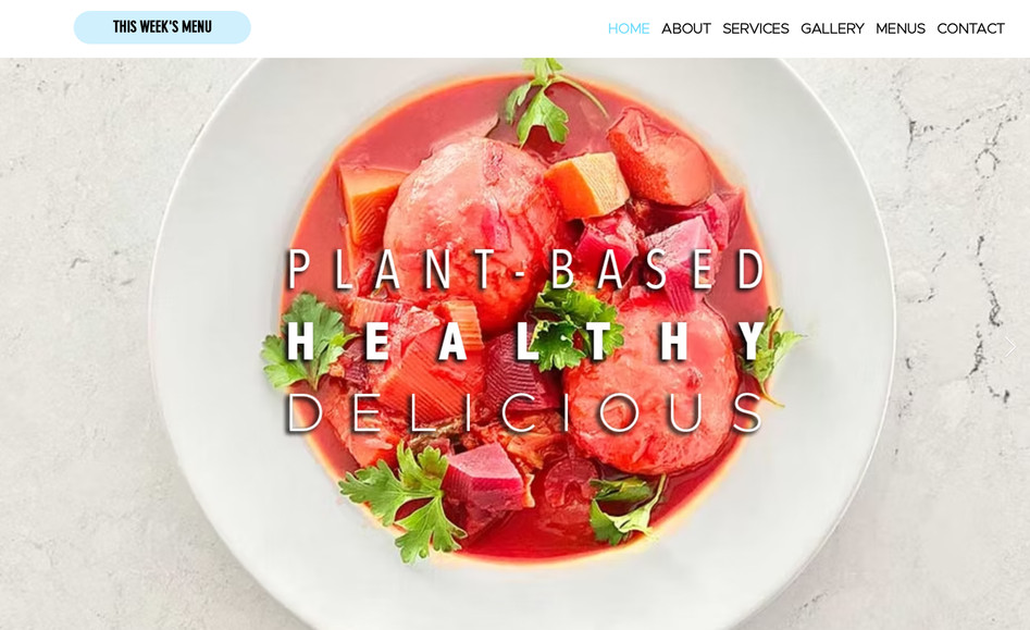 Veganistahi: Created website to showcase food products and services along with menu downloads and contact points