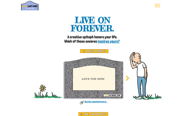 Last Last Word: Custom code to create a real-time funny gravestone engraving 
