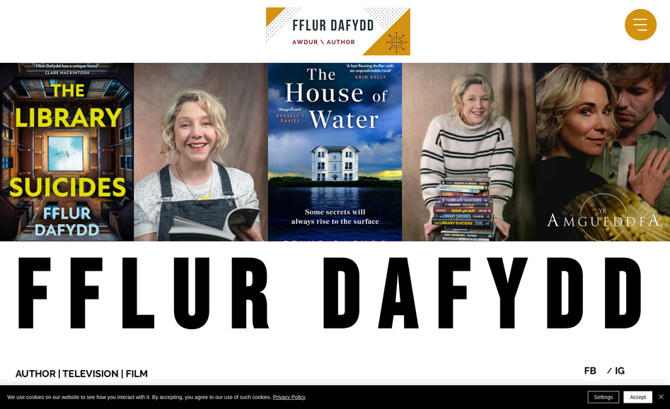 Fflur Dafydd: Fflur was launching a new book and needed a new look website to showcase this along with her other projects and side hustles.