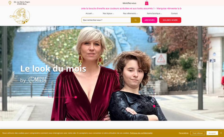 Comtesse de Blois: Refonte complète du design du site web et référencement SEO avancé