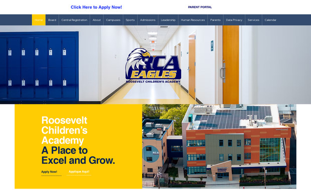 Roosevelt Childrens Academy: RooseveltChildrensAcademy.com
A polished, content-rich site for a K-8 charter school in New York. Built to serve parents, staff, and the public, the site includes forms, calendars, policies, and engaging visuals—all optimized for usability and transparency.