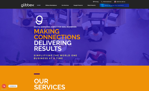 Glibbexonline: Agencia de Marketing Digital construida en Wix Classic Editor