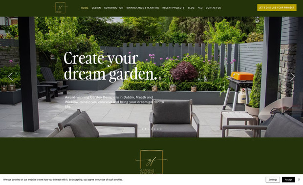 Gardens Forever: Website design