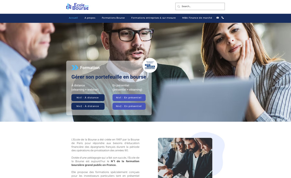 Ecole de la Bourse ( Formation de bourse en ligne ): Formation en bourse ( préssentiel et à distance ) 