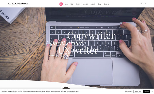 Camilla Maccaferri: Sito vetrina professionale + blog