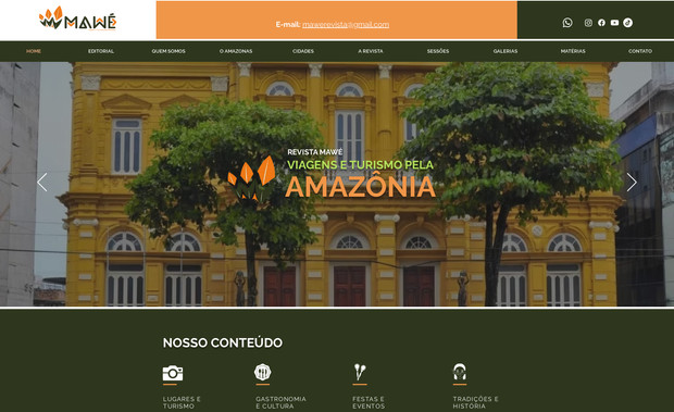 REVISTA MAWÉ : Site corporativo cultural revista Mawé, Amazonas + SEO