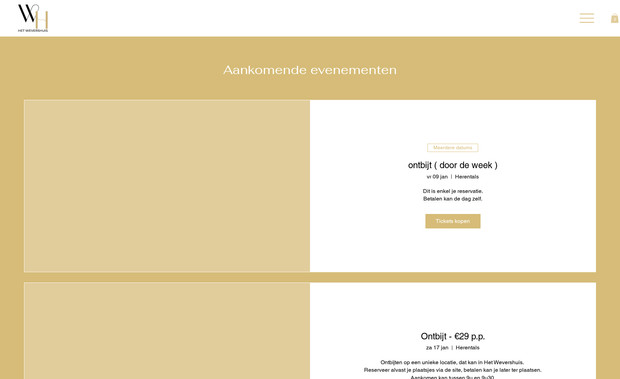 Het Wevershuis: B&B ontworpen in Wix Studio