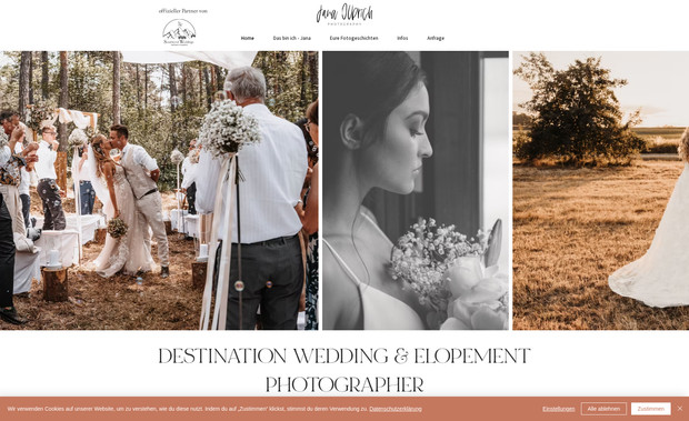 Jana Olbrich: Hochzeitsfotografin - Prämierte Top Website