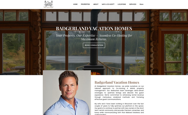 Badgerland: Did this website for client vocation rental business .I also did SEO optimization