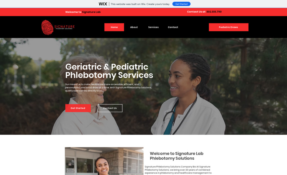 Signature Lab: I designed and developed a clean, professional, and HIPAA-conscious website for Signature Phlebotomy Solutions, a premier mobile and clinical phlebotomy provider. The site highlights their full range of services, including blood collection, newborn screenings, biometric health checks, DOT/non-DOT drug testing, fingerprint background checks, and IV placement for clinical research.

The project included custom content creation for service descriptions, a dedicated pediatric care page, instant drug testing info, terms & conditions, and a blog section for client education. The design focused on clarity, accessibility, and mobile responsiveness to cater to both individual patients and corporate clients.

Key Features:

Fully responsive and mobile-friendly design
Custom copywriting for services, mission, and company info
Contact and appointment section
SEO-friendly structure and metadata
Branded visual elements and consistent tone

This website provides Signature Phlebotomy Solutions with a professional digital presence that reflects their credibility, flexibility, and specialized expertise.