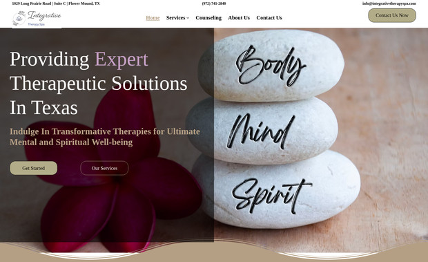 Integrative Therapy Spa: This project is a migration from another platform that didn't come through on their promises to the client.  We were able to redesign their site giving them the ability to showcase the different services they offer to patients. 
