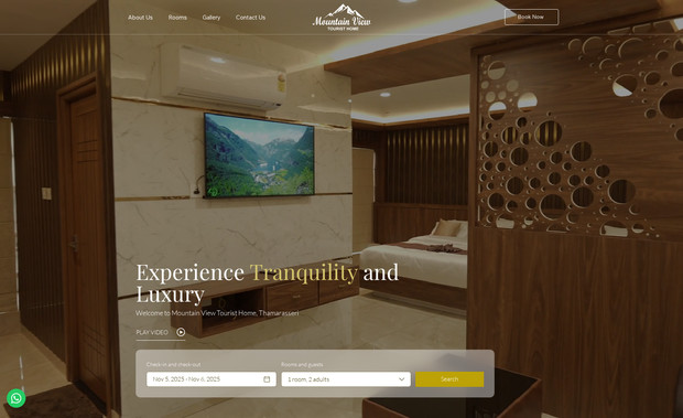 Mountain View TH: Custom Design Website for a Hotel Business