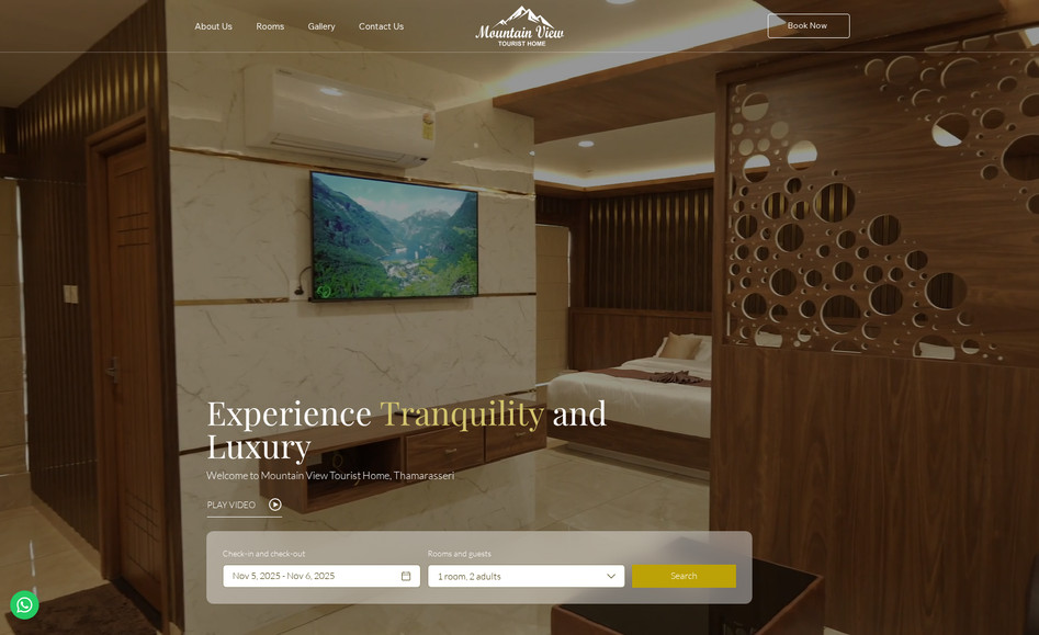 Mountain View TH: Custom Design Website for a Hotel Business