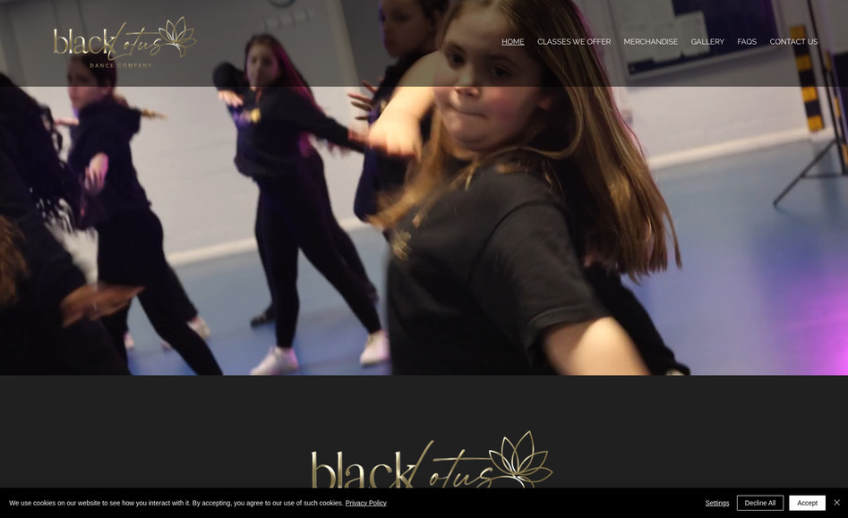 Black Lotus Dance: A local dance company reached out to me and asked me to design them a website. She wanted a preloaded so I custom coded a preloader for when the website is loading. This website really pushed me out of my comfort zone I loved it!