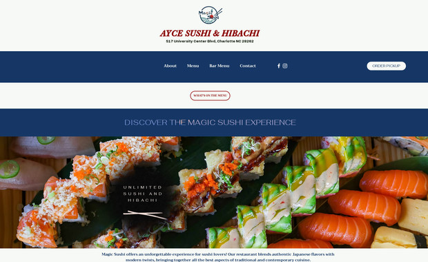 Magic Sushi: In this project we merged aesthetics with functionality. Creating a aesthetically pleasing and classic design, every element was strategically curated to enhance user experience and interaction.