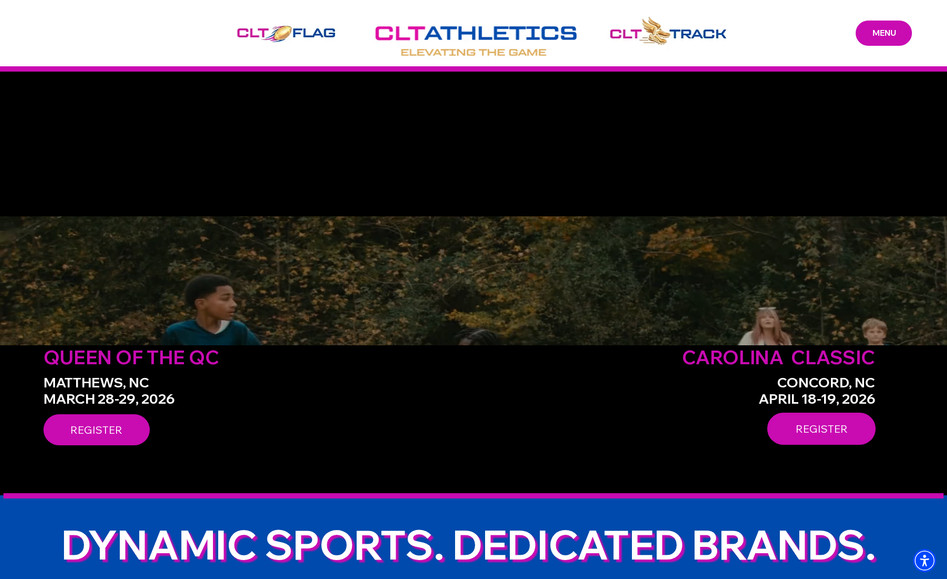 CLT Athletics: This is a custom build in using Wix Studio. They are a new sports tournament hosting company.